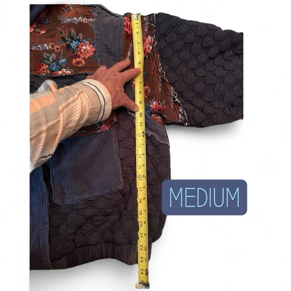 NWT POL patchwork jacket hoodie corduroy- streetwear M M1:L/XL  M2:XL/XXL *READ - Picture 15 of 17